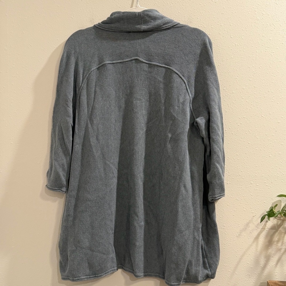Peruvian Connection Size Large Pima Cotton Open Front Cardigan Sweater Soft Knit - Picture 2 of 6